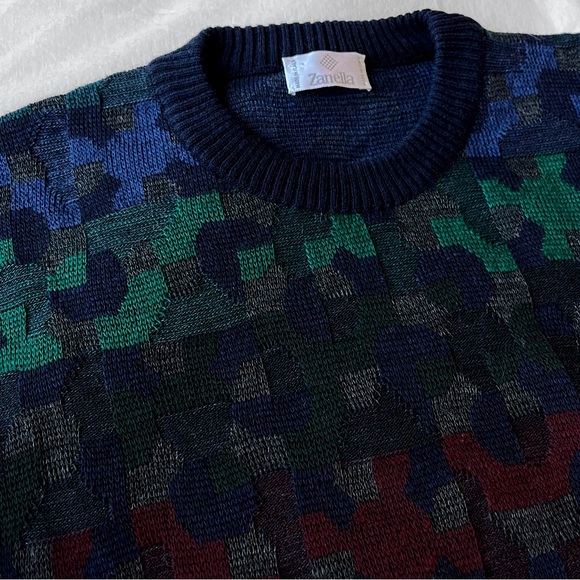 Zanella wool sweater - made in Italy - Italian - golf sweater - grandpa style - Picture 2 of 2
